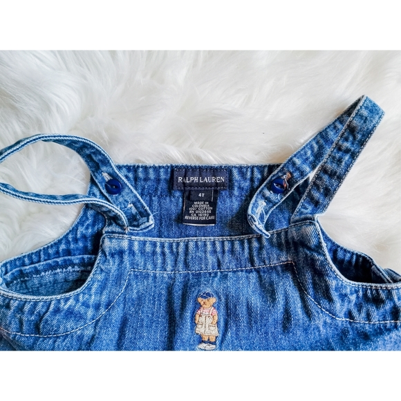 Vintage Ralph Lauren Denim Overall Dress Size 4T - Picture 8 of 8